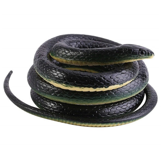 Soft Rubber Toy Snake Black Simulation Snake Realistic Halloween Garden Prank 120cm Prop Fake Snake Scary Intimidating Prank Toy