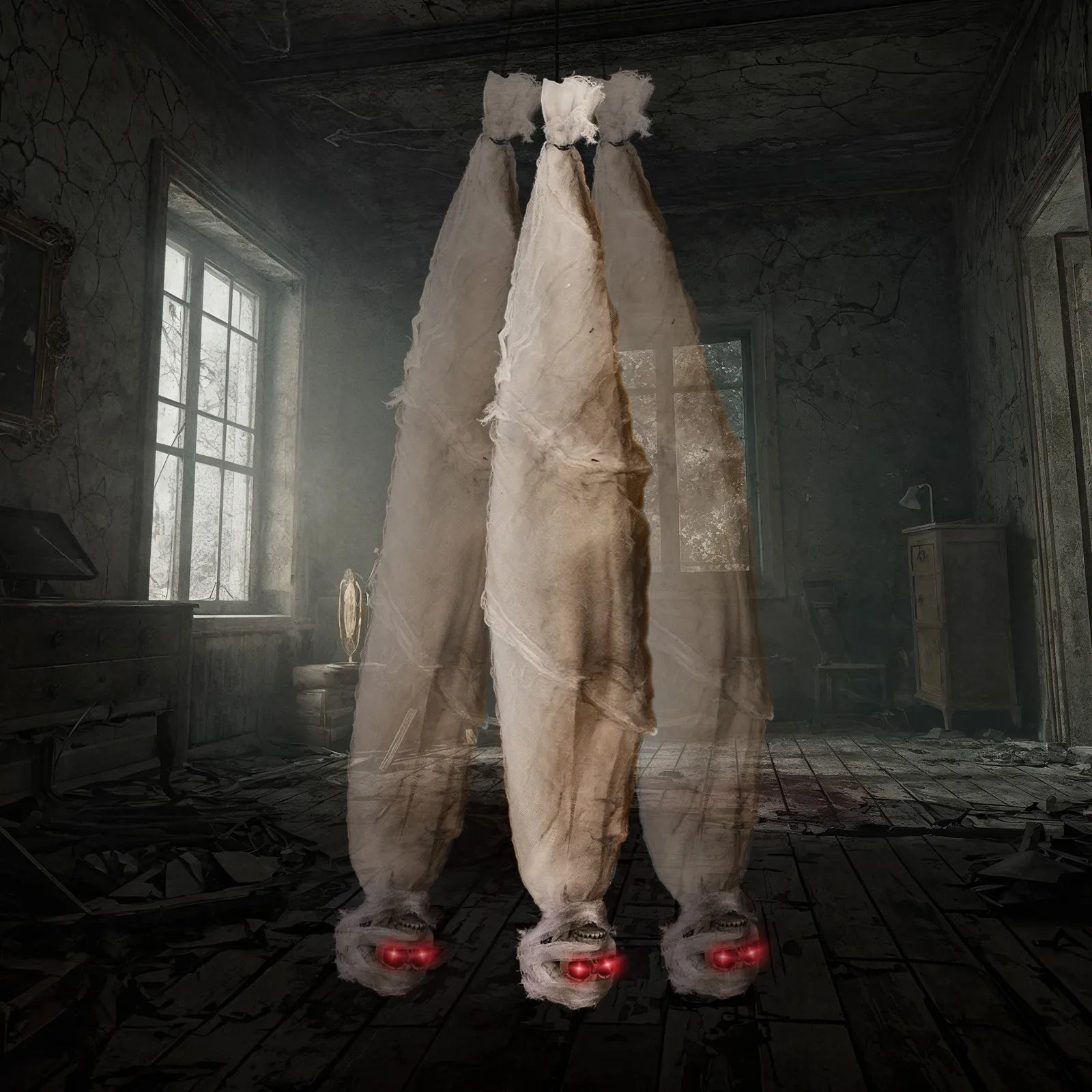 3FT Halloween Sound-activated Hanging Indoor Cocoon Corpse Dead Body Prop