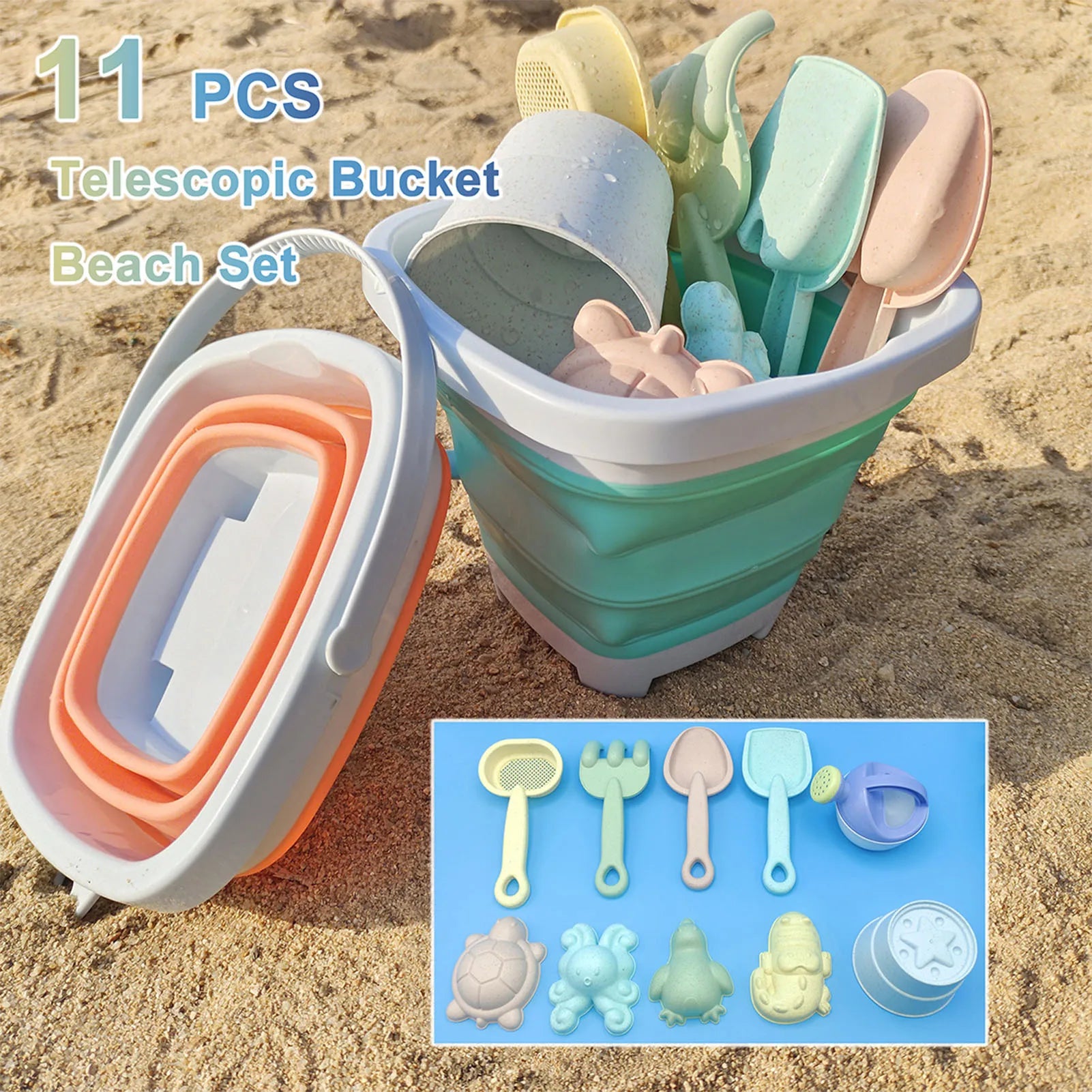 Kids Beach Bucket Shovel Sand tools Set Multifunctional Digging Sand Bucket Shovel Toys for Baby Outdoor Beach Park Toys