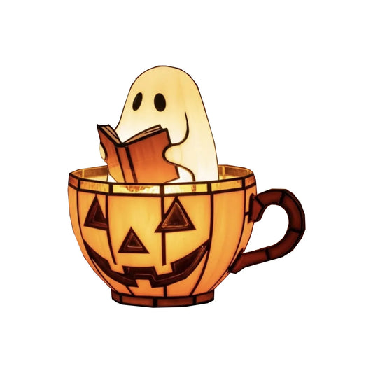 Adorable Halloween Book Light with Spooky Design - USB Rechargeable Reading Lamp for Nighttime Readers, Book Lovers & Room Decor